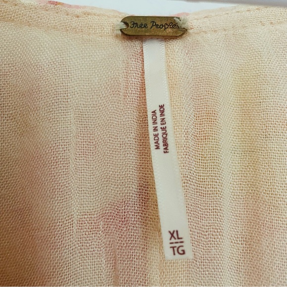 FREE PEOPLE Freddy Tie Waist Mini Dress in Fruit Punch Combo Size XL - Picture 12 of 16